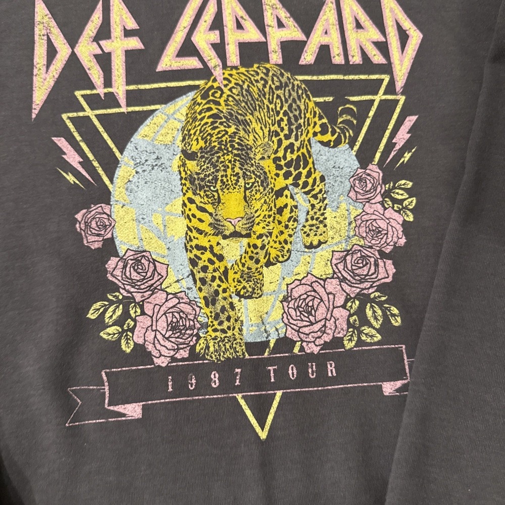 Vinyl Icon Def Leppard 1987 Tour‎ Graphic Sweatshirt Charcoal Gray XL Rock Band - Picture 3 of 8